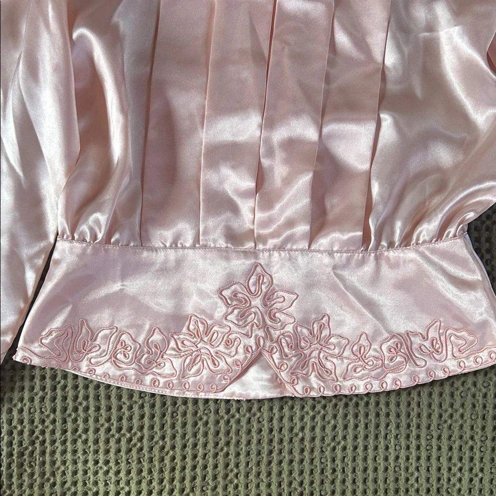NICOLA Blush Pink Embroidered Blouse - Picture 4 of 6